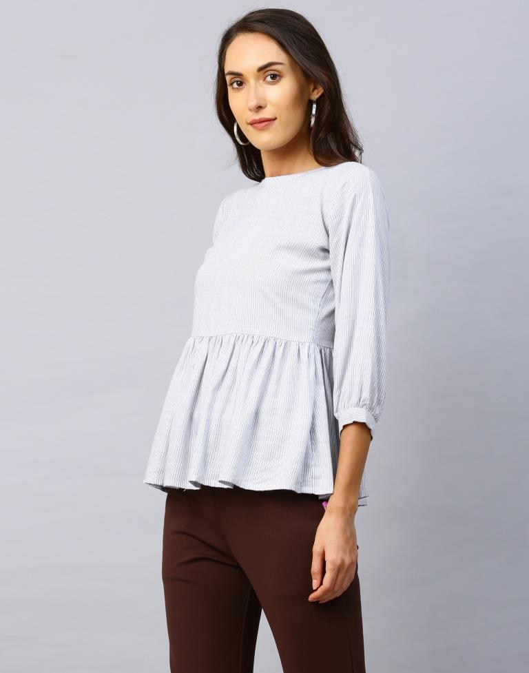 Whimsical White Coloured Woven Rayon Tops | SLV119TK2651