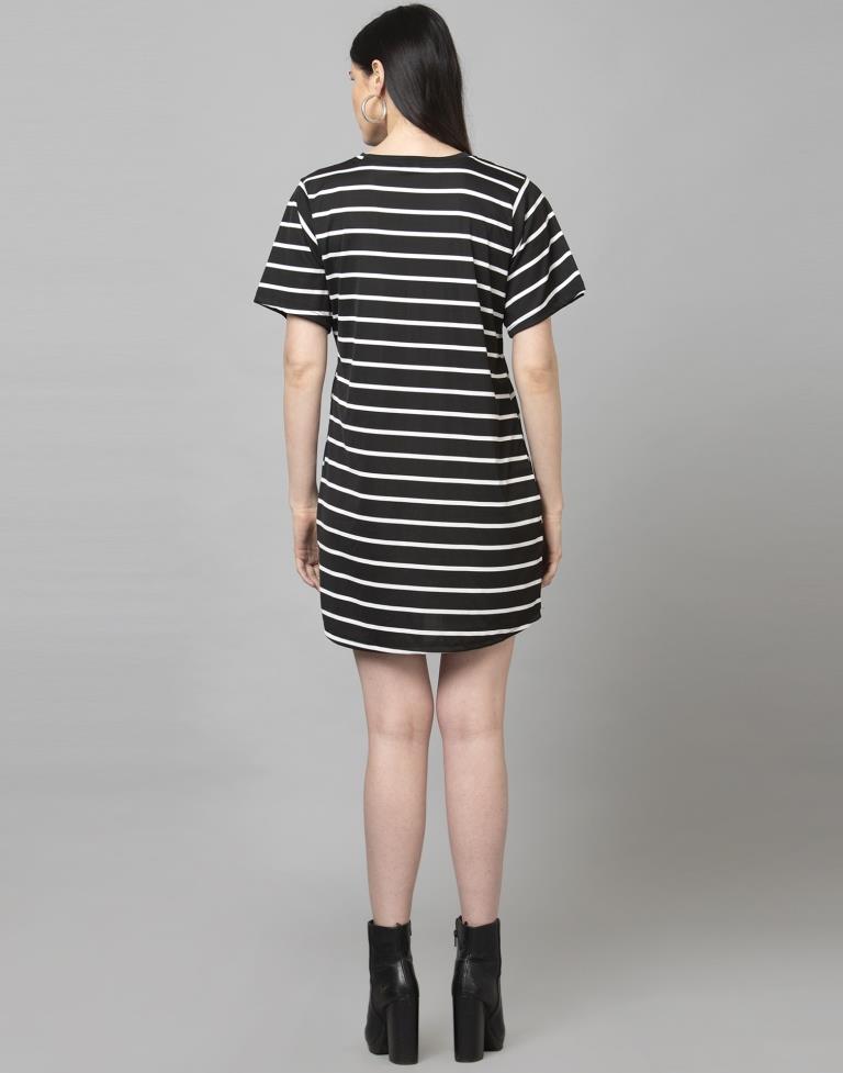 Classy Black Stripe Dress | SLV136TK2773