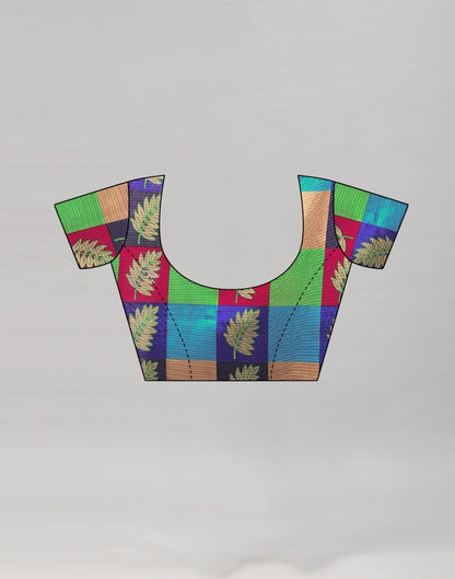 Multicoloured Printed Silk Saree | SLV1482S153