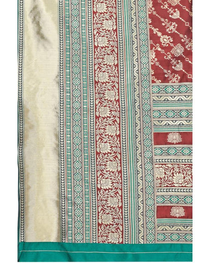 Brown Coloured Jacquard Silk Saree | SLV1604S108