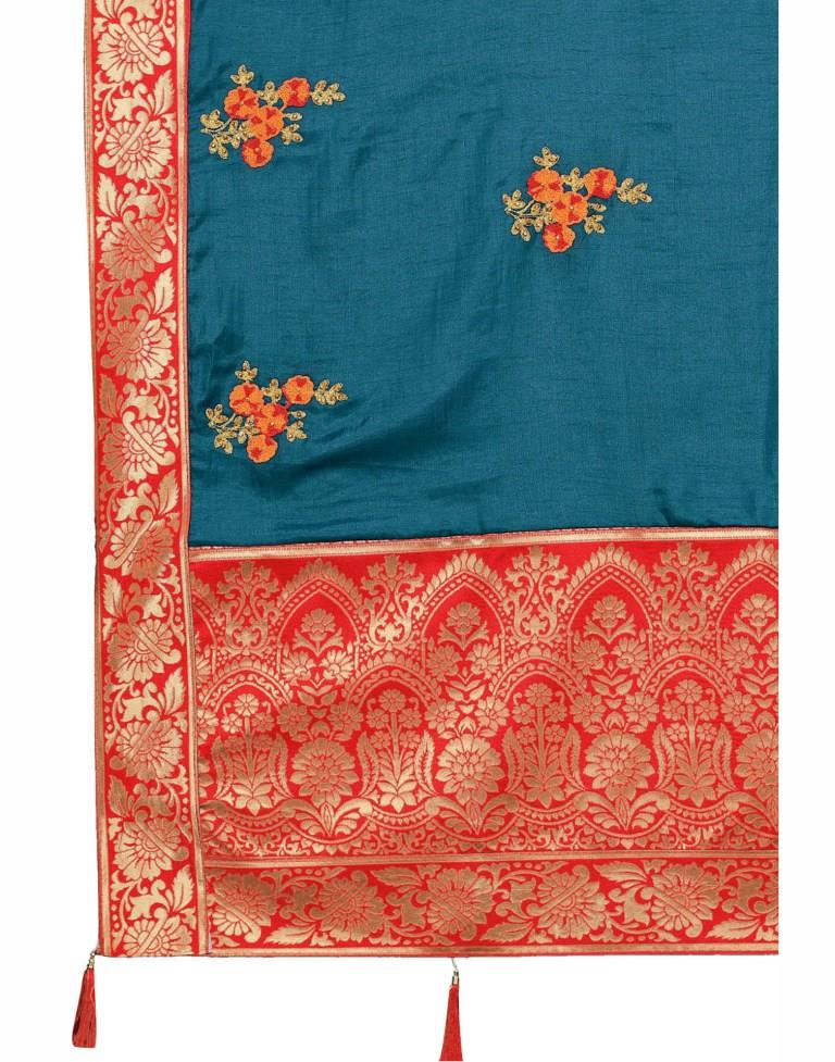 Divine Embroidered Silk Saree | 1908S691