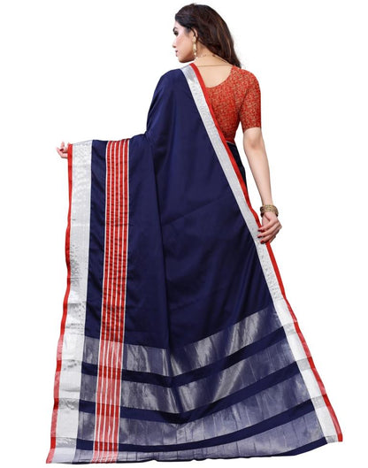 Navy Blue HandWoven Silk Saree | 1928S145