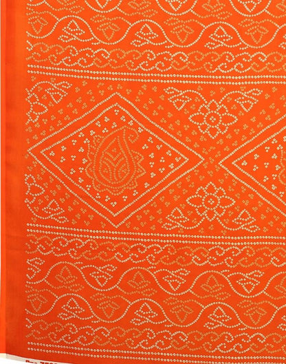 Orange Coloured Bandhani Printed Georgette Saree | SLV1940S329