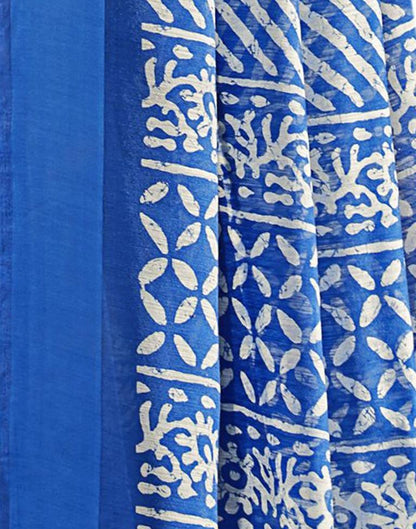 Bedazzling Blue Cotton Printed Saree | 1966S5512