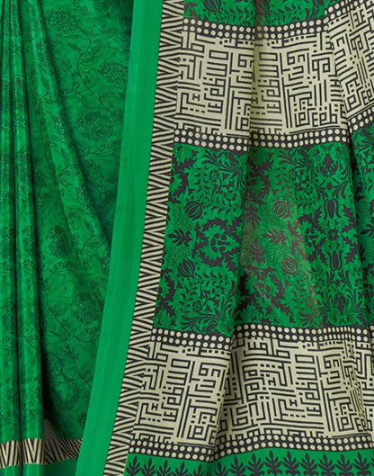 Splendiferous Green Printed Saree | 1977S535