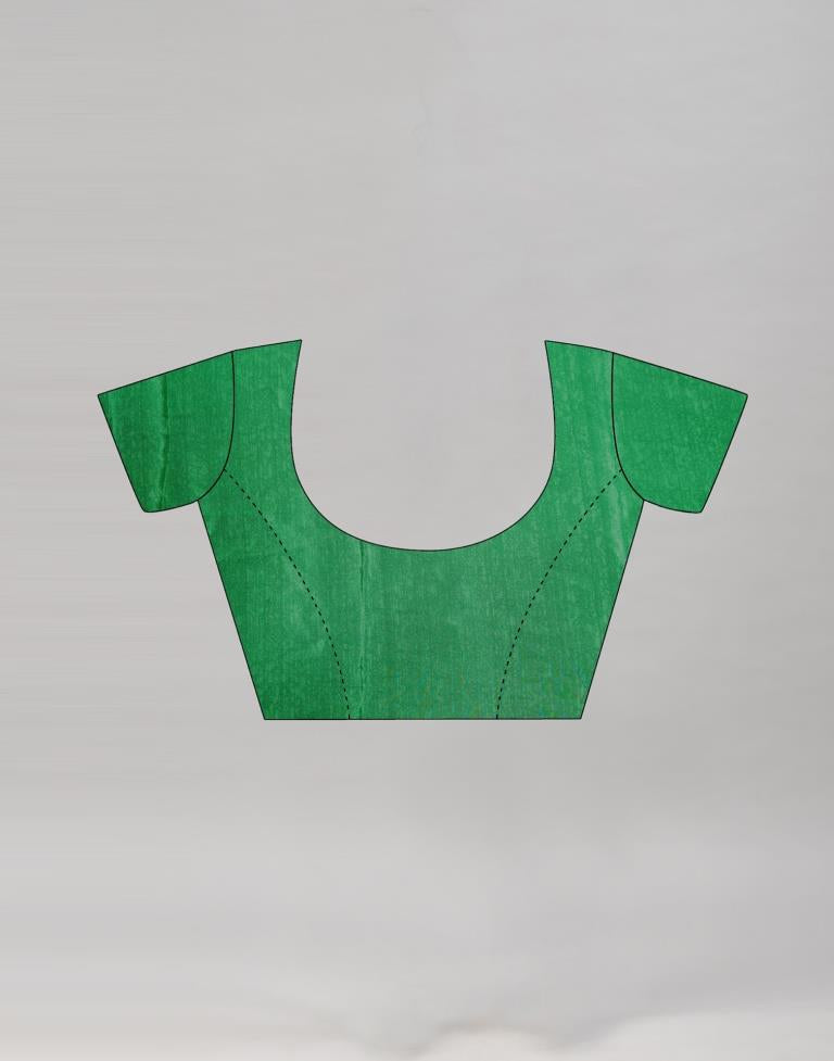 Splendiferous Green Printed Saree | 1977S535