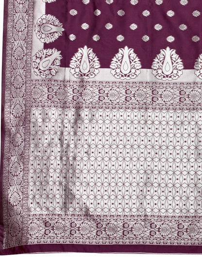 Wine Banarasi Saree | 1979S101