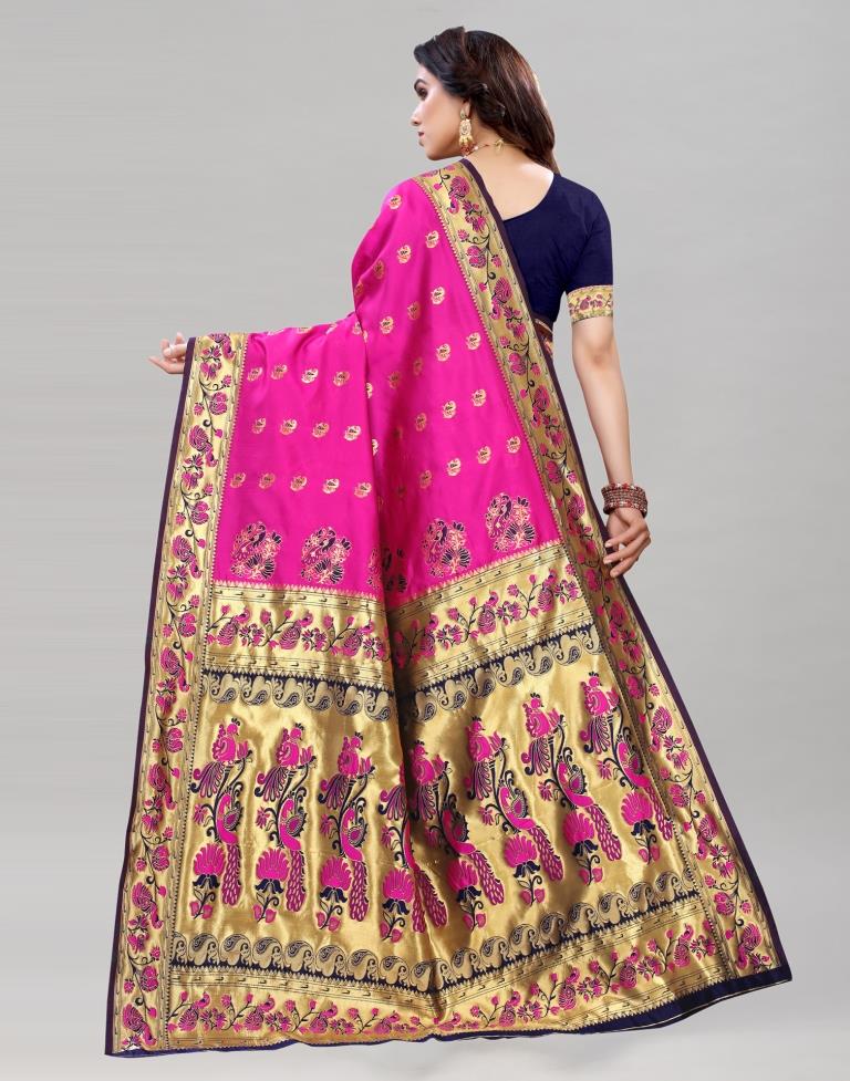 Peppy Pink Paithani Saree | 1979S106