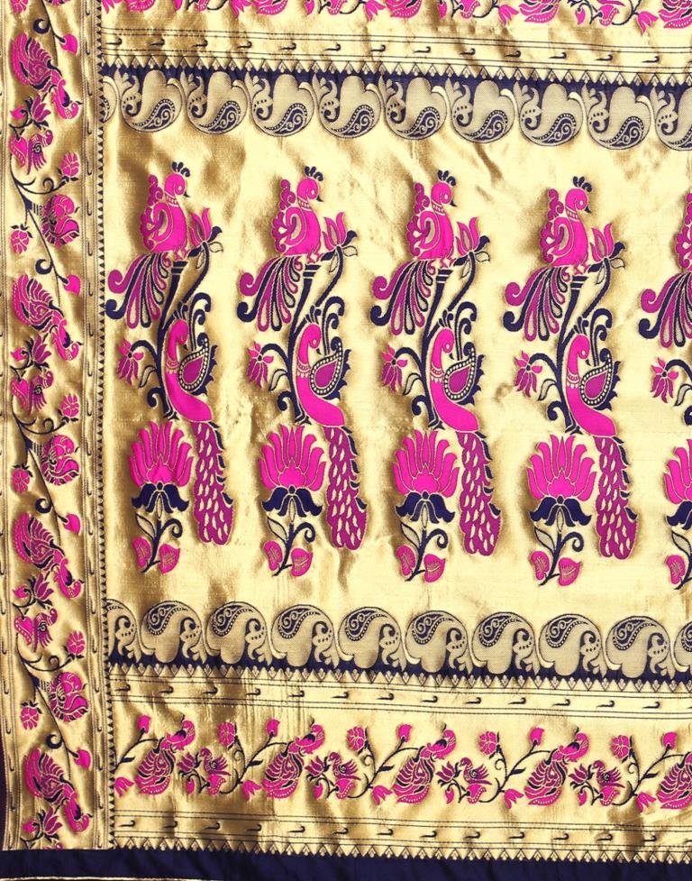 Peppy Pink Paithani Saree | 1979S106