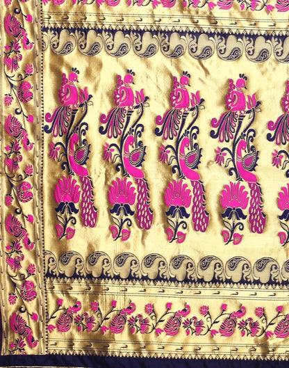 Peppy Pink Paithani Saree | 1979S106