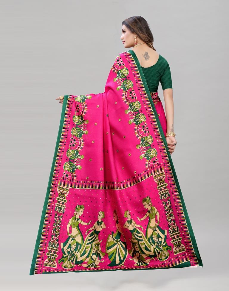 Stunning Hot Pink Khadi Silk Saree | 1986S108