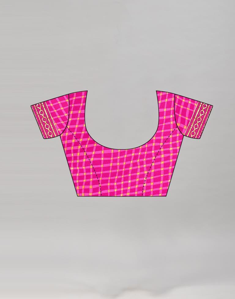 Pink Printed Saree | 1989S381