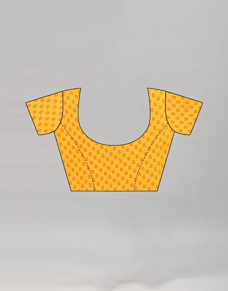 Turmeric Yellow Printed Saree | 1989S390