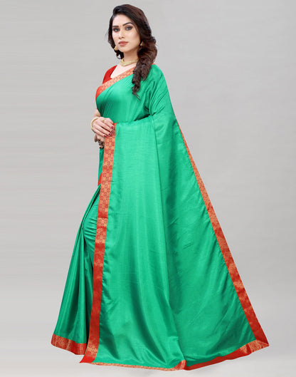 Persian Green Silk Plain Saree | 2019S112