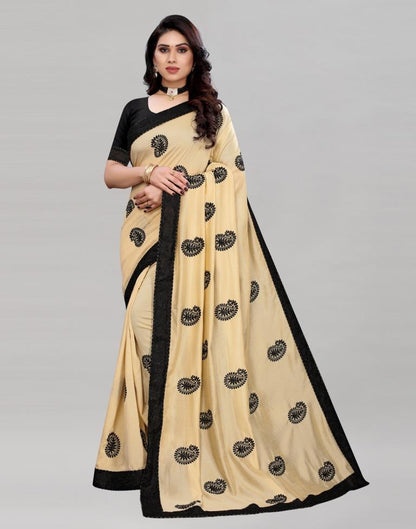 Brilliant Cream Silk Saree | 2039S826