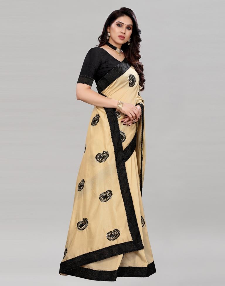 Brilliant Cream Silk Saree | 2039S826