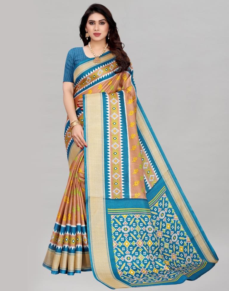 Dazzling Brown Patola Printed Saree | 2054S601