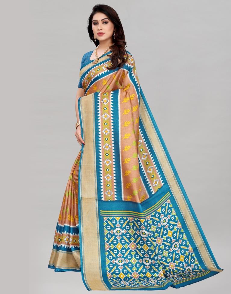 Dazzling Brown Patola Printed Saree | 2054S601