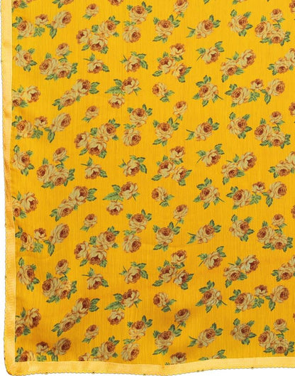 Turmeric Yellow Printed Saree | 2063S144