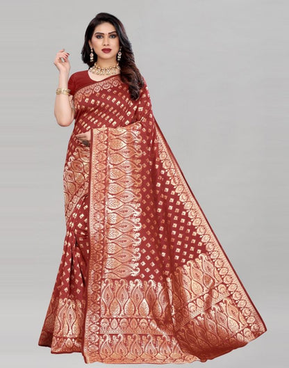 Voguish Red Banarasi Saree | 2067S109