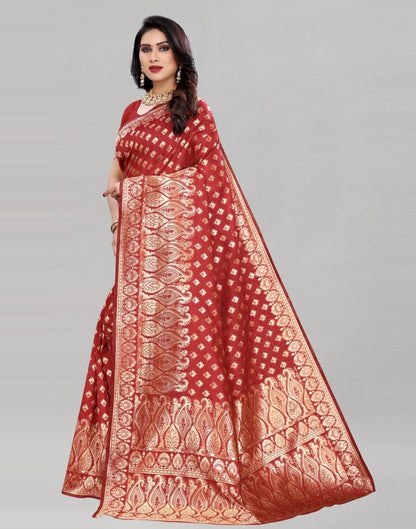 Voguish Red Banarasi Saree | 2067S109