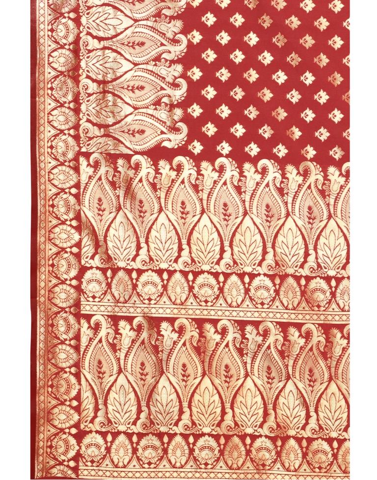 Voguish Red Banarasi Saree | 2067S109