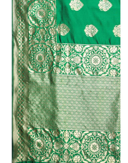 Captivating Green Banarasi Saree | 2068S122