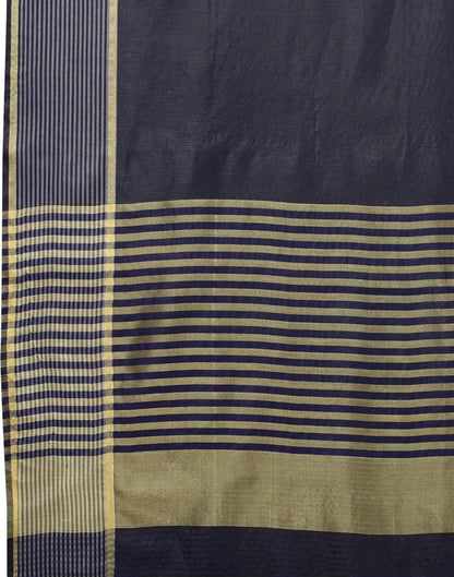 Navy Blue Cotton Saree | 2104S1015