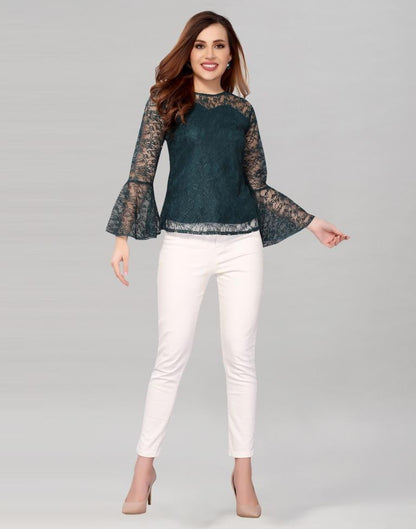 Rama Net Bell Sleeves top