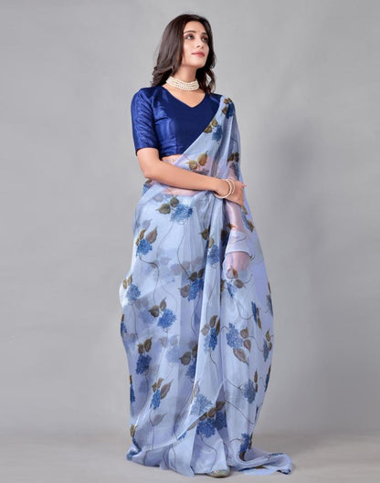 Blue Organza Saree | 2218S282