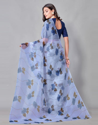 Blue Organza Saree | 2218S282