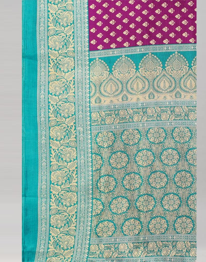 Rama Green Coloured Poly Silk Printed Saree | SLV2225S725