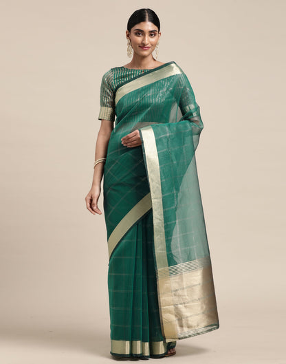 Sacramento Green Organza Saree