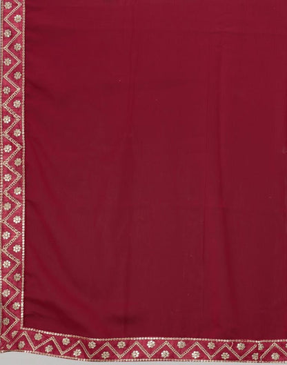 Maroon Chiffon Saree | 2247S2034