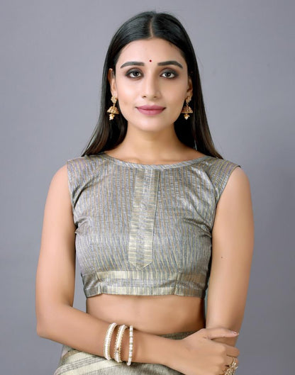 Grey Woven Silk Saree | 2248S2044