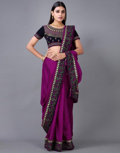 Wine Silk Saree | 2249S2053