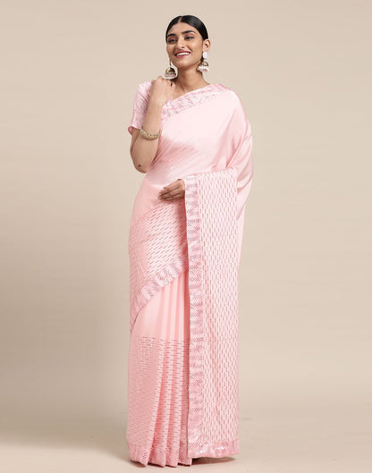 Light Pink Silk Saree