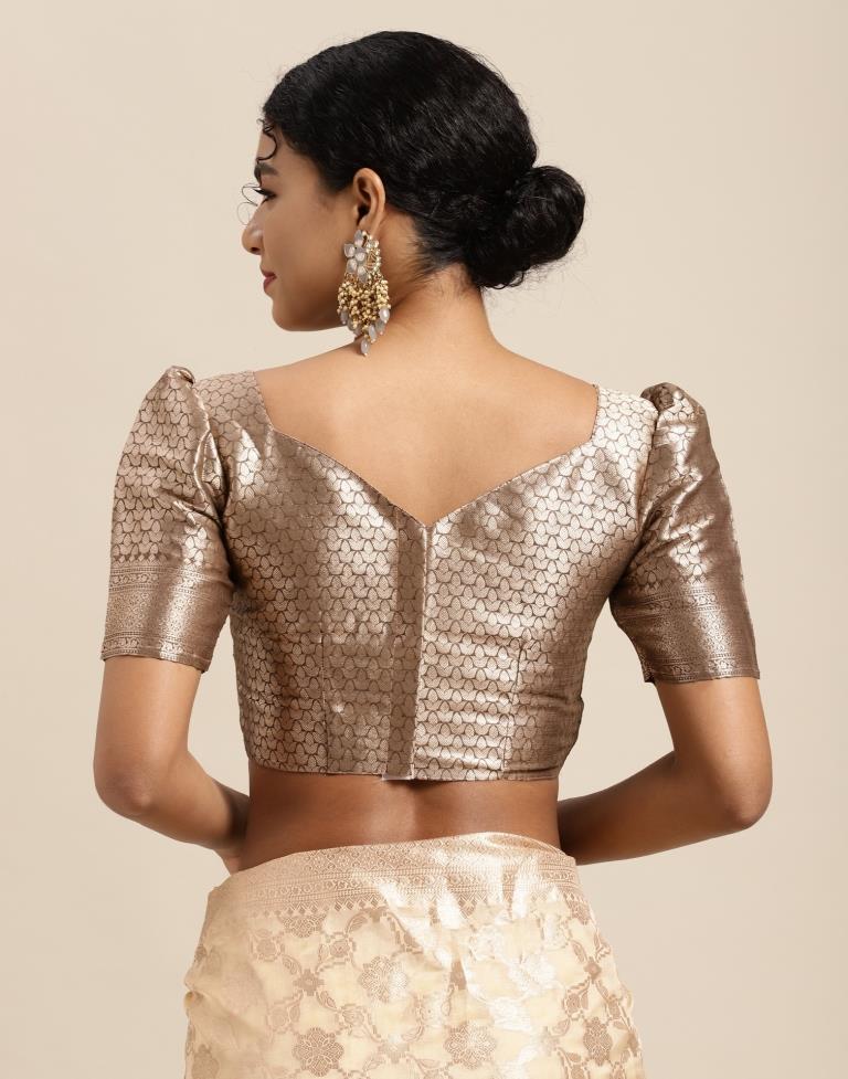 Khakhi Brown Silk Saree