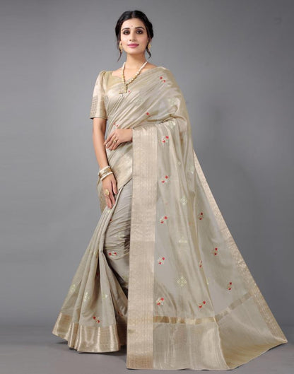 Beige Embroidery Saree | 2259S214