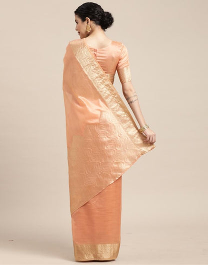 Peach Silk Saree