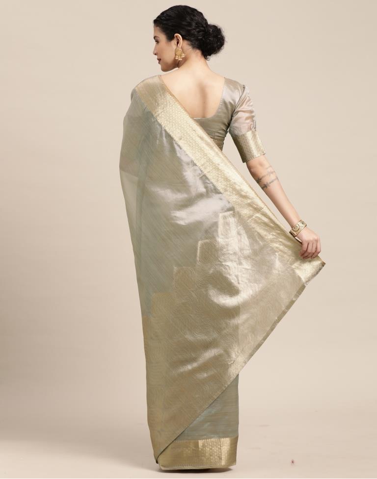 Grey Silk Saree