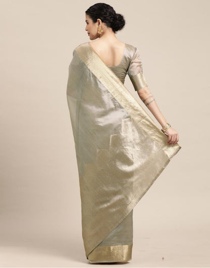 Grey Silk Saree