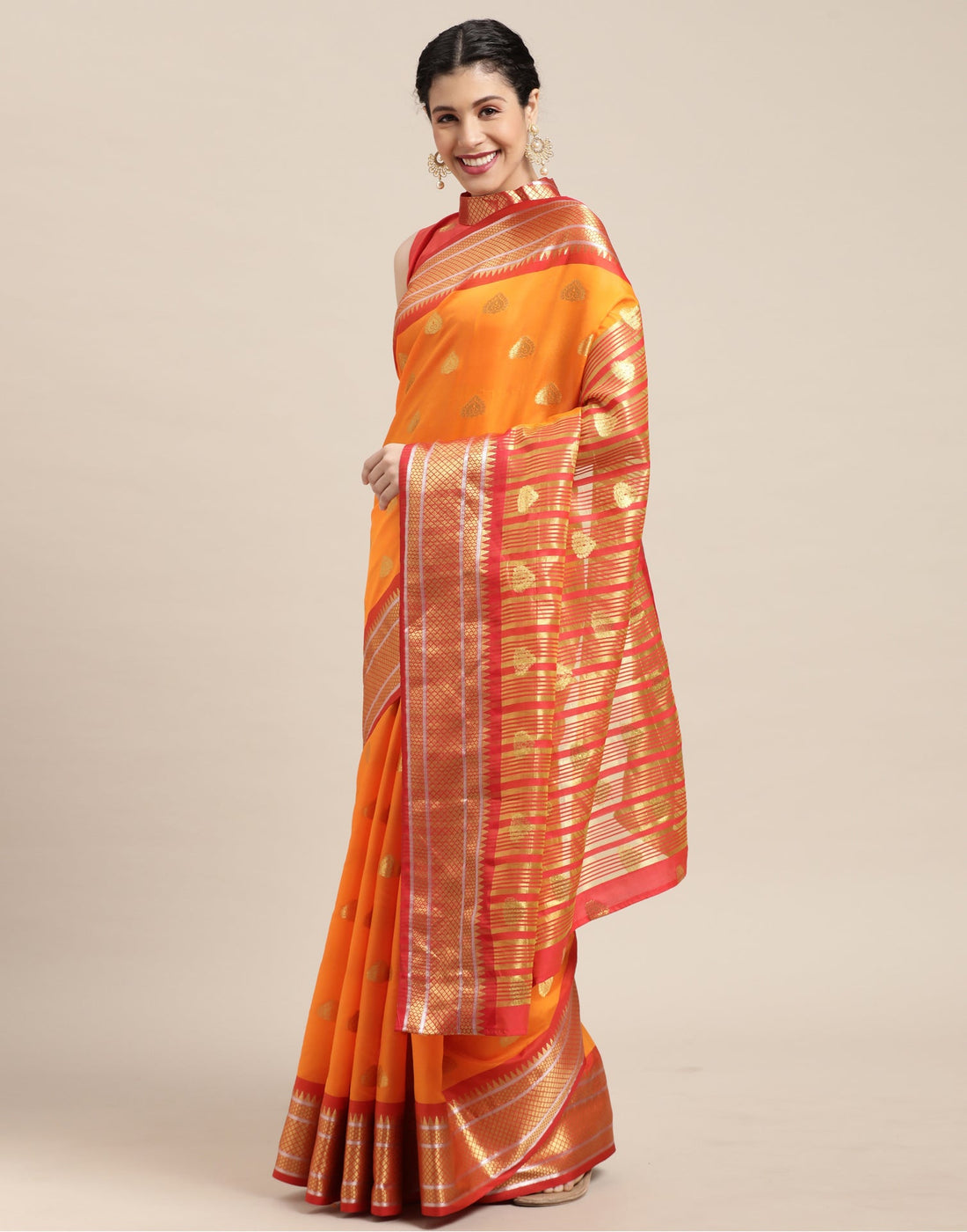Turmeric Yellow Silk Saree