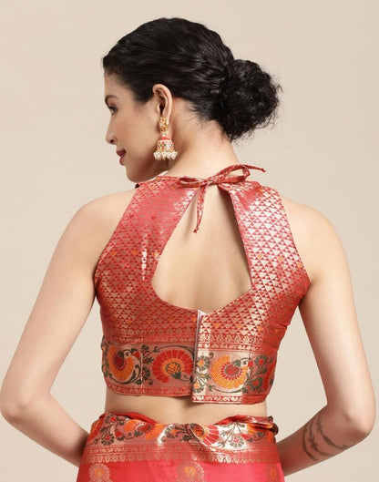 Dark Pink Banarasi Silk Saree