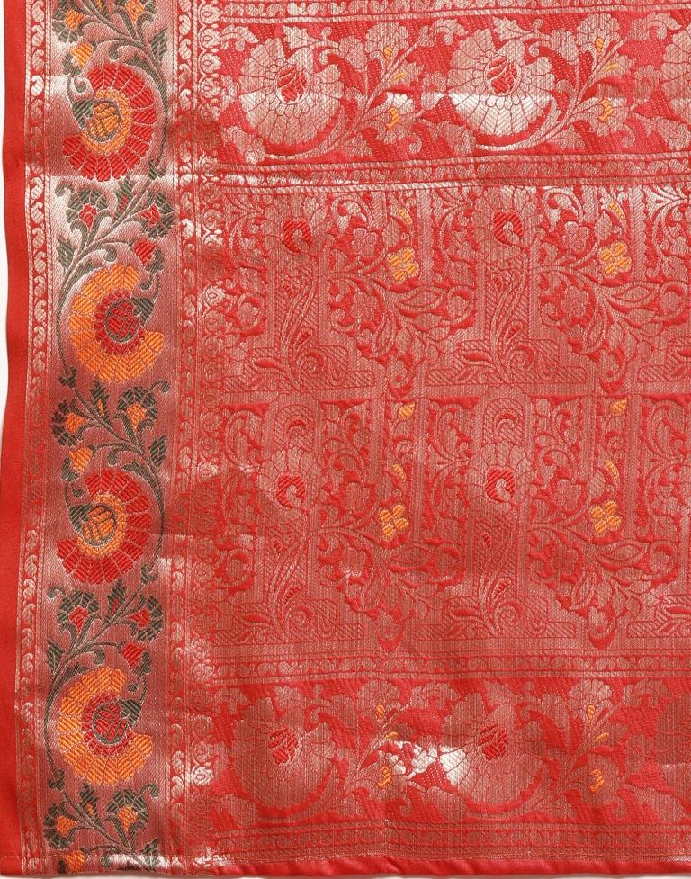 Dark Pink Banarasi Silk Saree