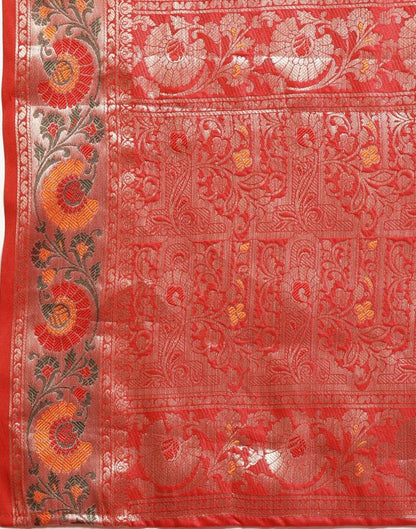 Dark Pink Banarasi Silk Saree