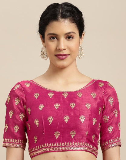 Cherry Pink Silk Saree