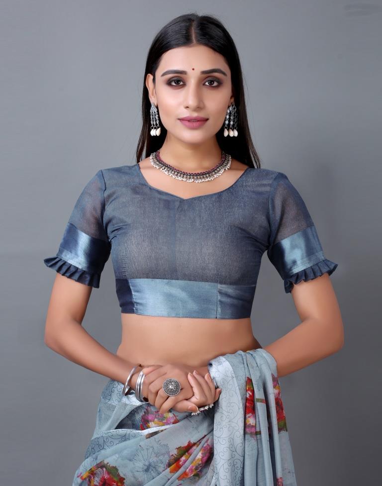 Grey Cotton Saree | 2298S773