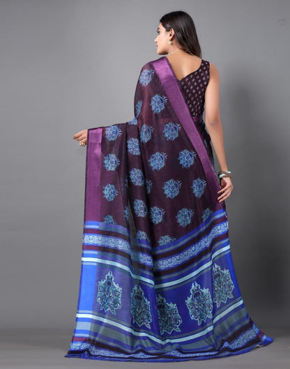 Purple Cotton Saree | 2304S107