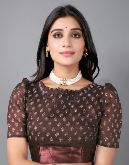 Brown Cotton Saree | 2304S109